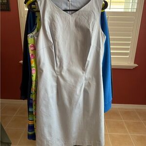 Elegant Light Blue Sleeveless Dress